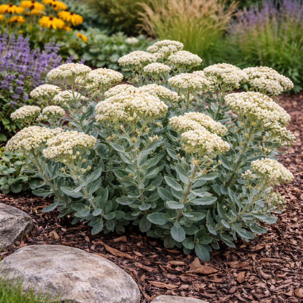 hab_grey_varjuhaj Sedum telephium Hab Grey kifejlett állapotban.