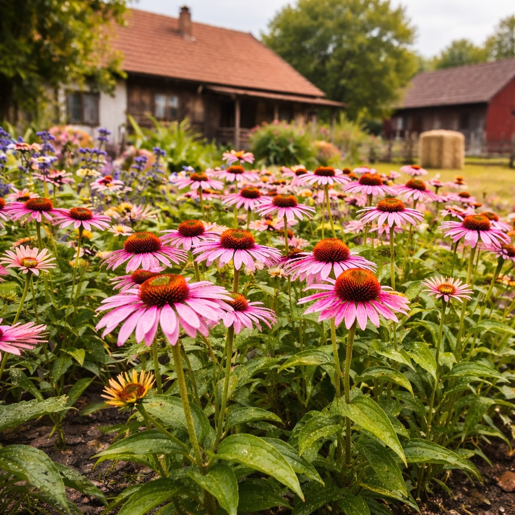 Echinacea_purpurea_mix Az Echinacea purpurea MIX CS14 azaz a Kasvirág napos helyen érzi magát a legjobban .