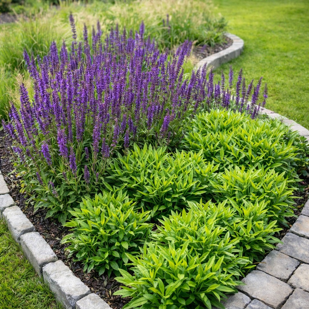 salvia_nemorosa_caradonna_ligeti_zsalya Caradonna ligeti zsálya természetes hatású évelőágyásban