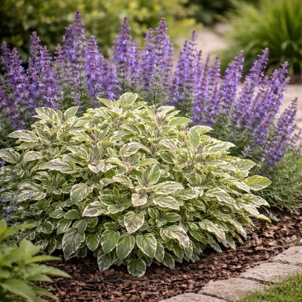 salvia_officinalis_tarka_levelu_orvosi_zsalya Tarka levelű orvosi zsálya Salvia officinalis és ligeti zsálya Salvia nemorosa társítása