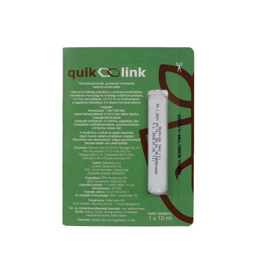 A Quik-Link 10ml csomagolása.