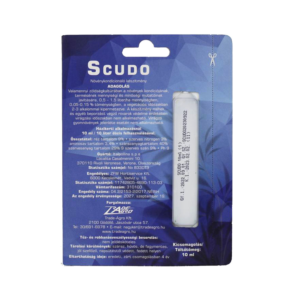Scudo lombtrágya 50 ml - Gardencentrum.hu növényshop Scudo lombtrágya aktív rézzel és aminosavval