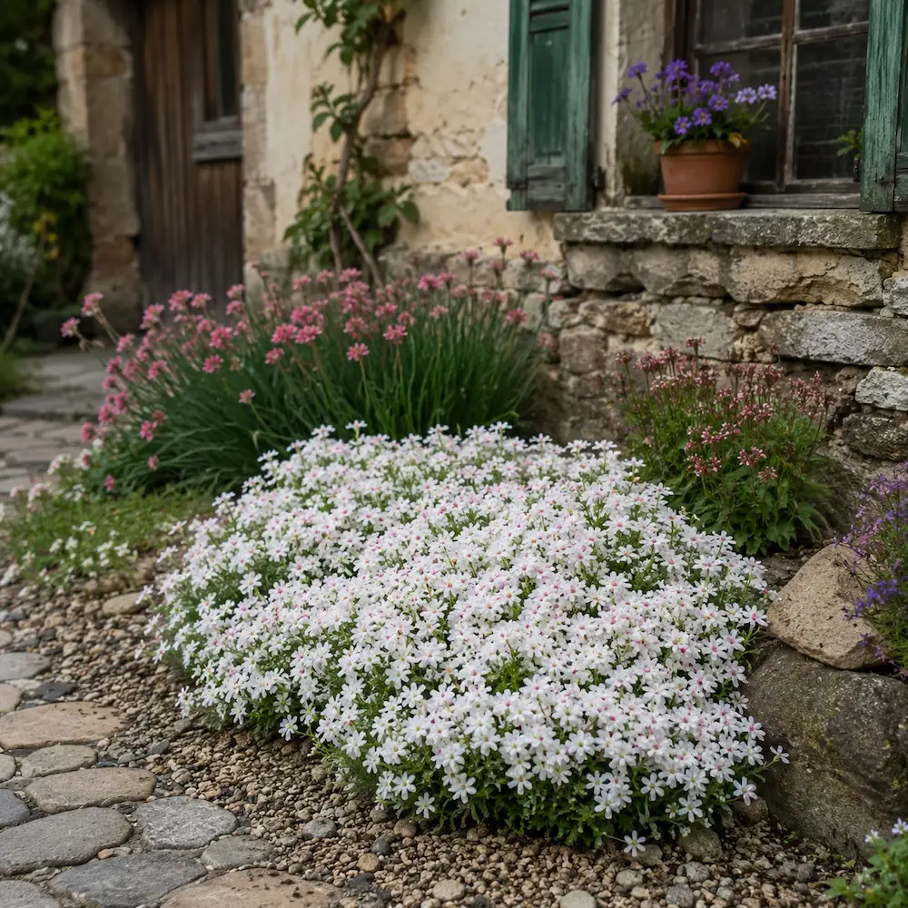 Phlox_subulata_amazing_grace Phlox subulata Amazing Grace CS9 - Fehér árlevelű lángvirág - Image 1